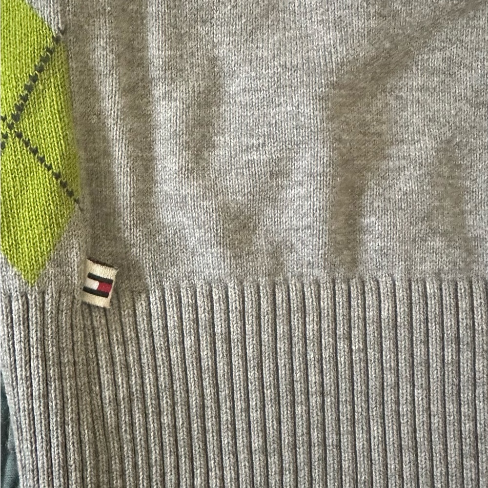 Tommy Hilfiger Argyle Print Hooded Full Zip Women’s Sweater Size M - Picture 8 of 8
